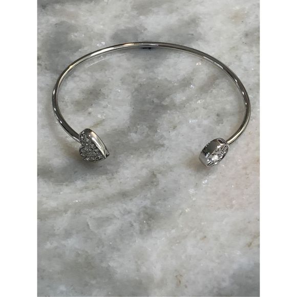 Cuff Bracelet with Heart and Round Crystals #Mothers Day - Picture 5 of 8